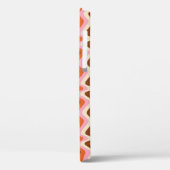 70s Retro Bruin Roze Golven Case-Mate iPhone Case (Achterkant / Links)