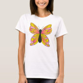 70's Retro Butterfly T-shirt voor dames (Voorkant)