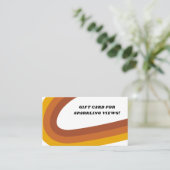 70s retro cadeaubon visitekaartje (Staand voorkant)