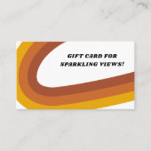 70s retro cadeaubon visitekaartje (Voorkant)