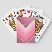 70s Retro Chique Roze En Goud Gepersonaliseerd Pokerkaarten (Achterkant)