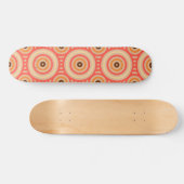 70s Retro Circulaire geometrische patronen. Skateb Persoonlijk Skateboard (Horizontaal)