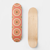 70s Retro Circulaire geometrische patronen. Skateb Persoonlijk Skateboard (Voorkant)