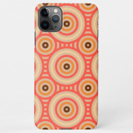 70s Retro Circular Geometric Pattern. iPhone 11Pro Max Hoesje