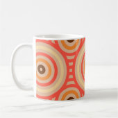 70s Retro Circular Geometric Pattern. Koffiemok (Links)