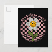 70's Retro Daisy | Alleen goede steekproeven Briefkaart (Voorkant / Achterkant)