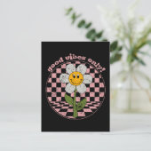 70's Retro Daisy | Alleen goede steekproeven Briefkaart (Staand voorkant)