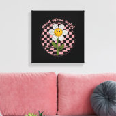 70's Retro Daisy | Alleen goede steekproeven Canvas Afdruk (Insitu (Woonkamer))