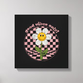 70's Retro Daisy | Alleen goede steekproeven Canvas Afdruk (Voorkant)