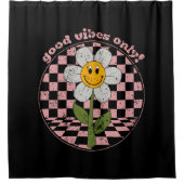 70's Retro Daisy | Alleen goede steekproeven Douchegordijn (Voorkant)