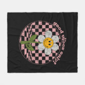 70's Retro Daisy | Alleen goede steekproeven Fleece Deken (Voorkant (Horizontaal))