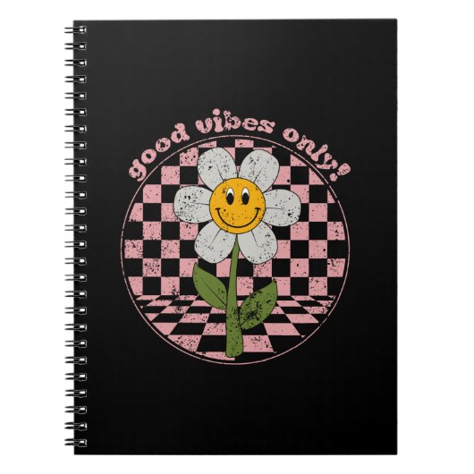 70's Retro Daisy | Alleen goede steekproeven Notitieboek (Voorkant)