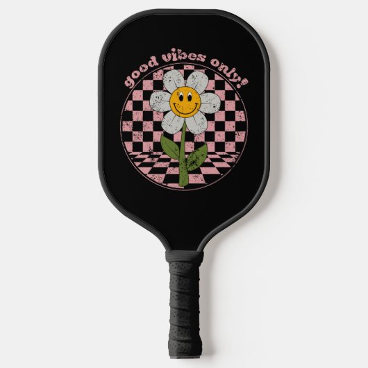 70's Retro Daisy | Alleen goede steekproeven Pickleball Paddle (Voorkant)