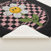 70's Retro Daisy | Alleen goede steekproeven Sherpa Deken (3/4)