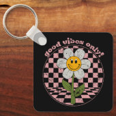 70's Retro Daisy | Alleen goede steekproeven Sleutelhanger (Voorkant)