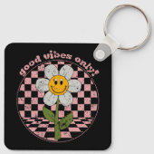 70's Retro Daisy | Alleen goede steekproeven Sleutelhanger (Achterkant)