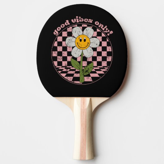 70's Retro Daisy | Alleen goede steekproeven Tafeltennisbatje (Voorkant)