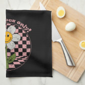 70's Retro Daisy | Alleen goede steekproeven Theedoek (Quarter Fold)