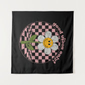 70's Retro Daisy | Alleen goede steekproeven Wandkleed (Voorkant (horizontaal))