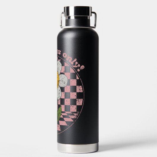 70's Retro Daisy | Alleen goede steekproeven Waterfles (Achterkant)