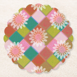 70s retro daisy green onderzetter