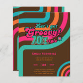 70's Retro Disco Dancing Verjaardag Boogie Groovy (Voorkant / Achterkant)