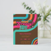 70's Retro Disco Dancing Verjaardag Boogie Groovy (Staand voorkant)