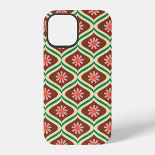 70s retro  floreel patroon iPhone 12 hoesje