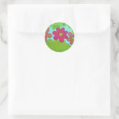 70's Retro Flower's Ronde Sticker (Tas)