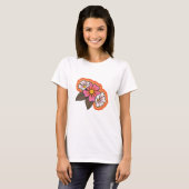 70's Retro Flowers T-shirt voor dames (Voorkant volledig)