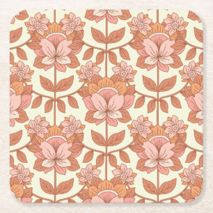 70s Retro geïnspireerd Kartonnen Onderzetters