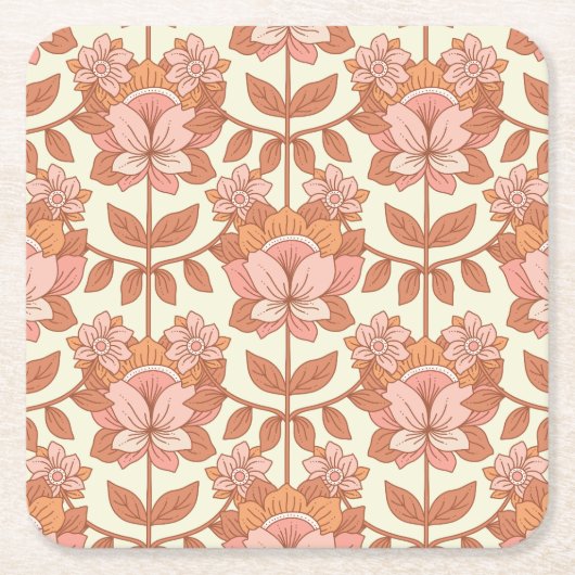 70s Retro geïnspireerd Kartonnen Onderzetters (Voorkant)