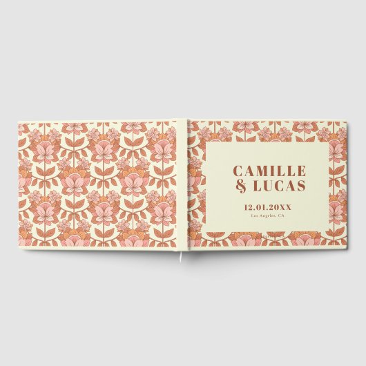 70s Retro geïnspireerde bruiloft Gastenboek (Volledig)