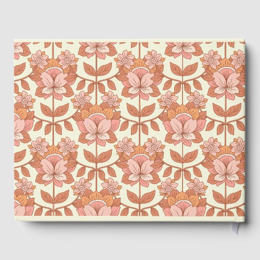 70s Retro geïnspireerde bruiloft Gastenboek (Achterkant)