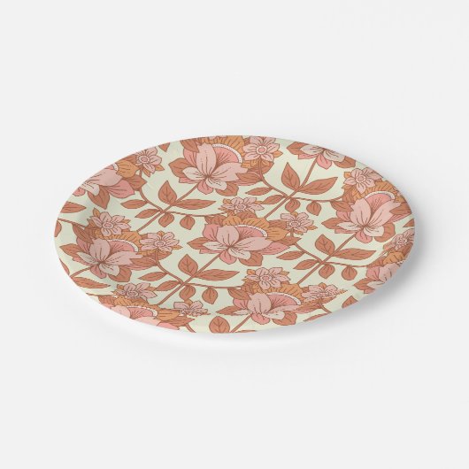 70s Retro geïnspireerde bruiloft Papieren Bordje (Gekanteld)