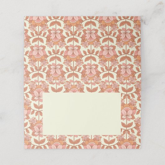 70s Retro geïnspireerde bruiloft Plaatskaartje (Buitenkant ongevouwen)