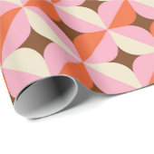 70s Retro Geometric Pattern Cadeaupapier (Rol Hoek)