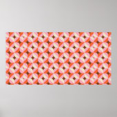 70s Retro Geometric  Pattern Poster (Voorkant)