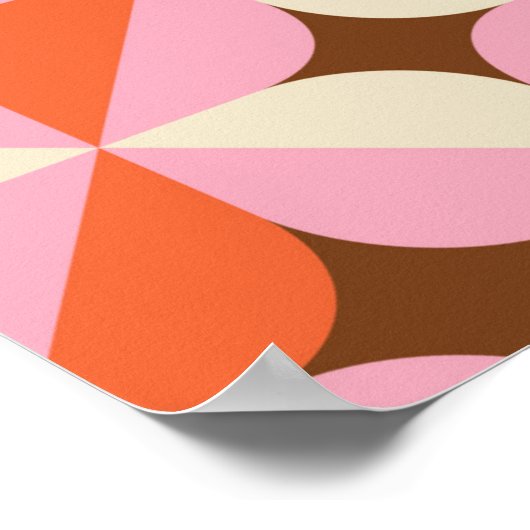 70s Retro Geometric  Pattern Poster (Hoek)