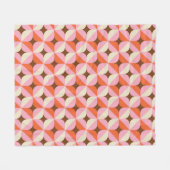 70s Retro Geometric Vintage Pattern Fleece Deken (Voorkant (Horizontaal))