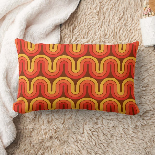 70s Retro Geometrisch Ontwerp Kussen (Deken)