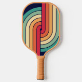 70s Retro Geometrisch Ontwerp Pickleball Paddle (Achterkant)