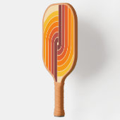 70s Retro Geometrisch Ontwerp Pickleball Paddle (Links)