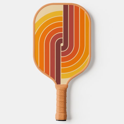 70s Retro Geometrisch Ontwerp Pickleball Paddle (Achterkant)