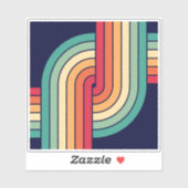 70s Retro Geometrisch Ontwerp Sticker (Vel)