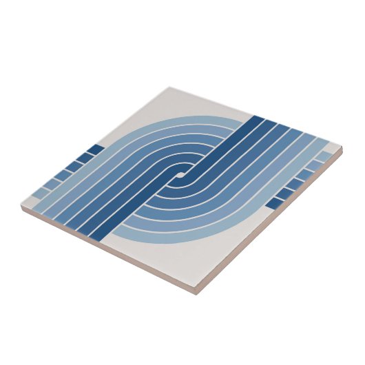 70s Retro Geometrisch Ontwerp Tegeltje (Zijkant)