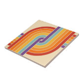 70s Retro Geometrisch Ontwerp Tegeltje (Zijkant)
