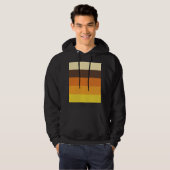 70s Retro Gestreept Kleurenpatroon Hoodie (Voorkant volledig)