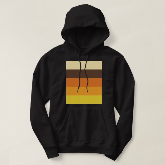 70s Retro Gestreept Kleurenpatroon Hoodie (Design voorkant)