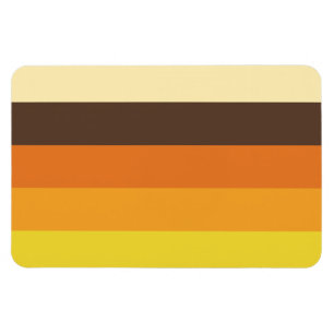 70s Retro Gestreept Kleurpatroon Magneet